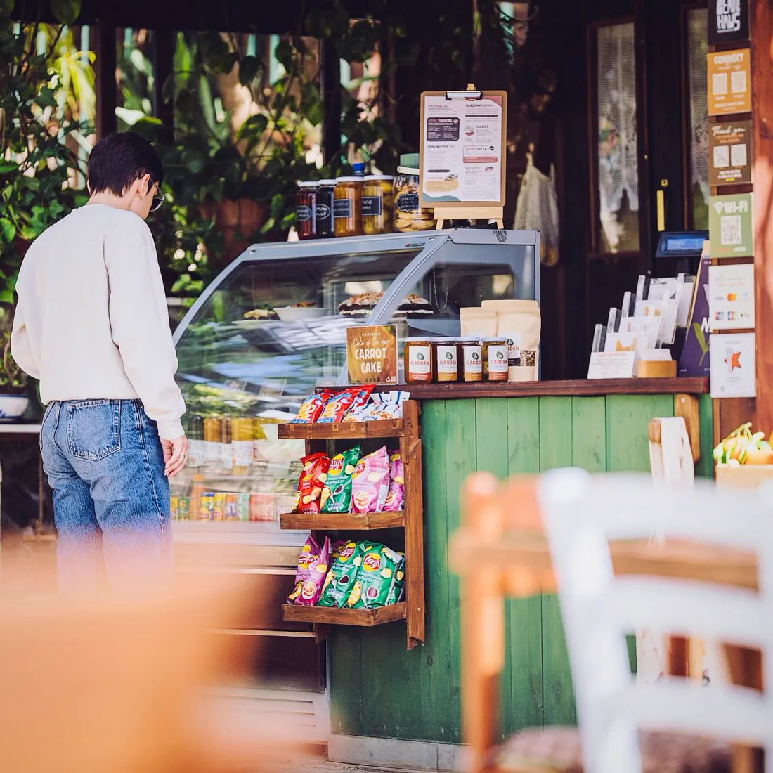 Ordering at the counter at Avli tis Nefelis